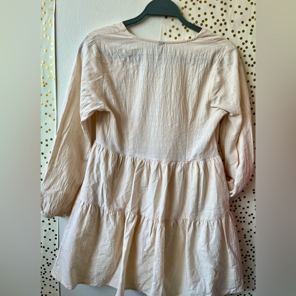 Cream V-Neck Women's Babydoll Dress size XS - Picture 2 of 15